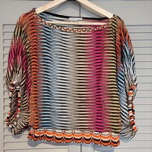 Alberto Makali Rainbow woven top size Large